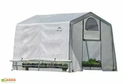 Shelter Logic Serre De Jardin Souple Avec Aérations En Polyéthylène Et Acier 9 M²