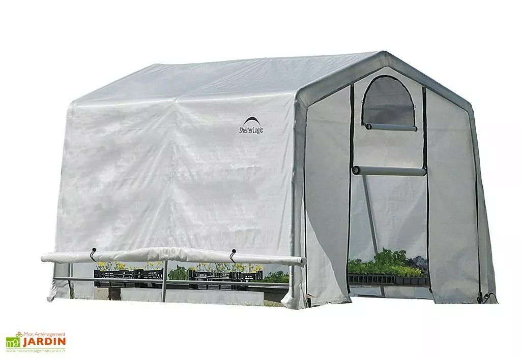 Shelter Logic Serre De Jardin Souple Avec Aérations En Polyéthylène Et Acier 9 M² 3 Shelter Logic Serre De Jardin Souple Avec Aérations En Polyéthylène Et Acier 9 M²