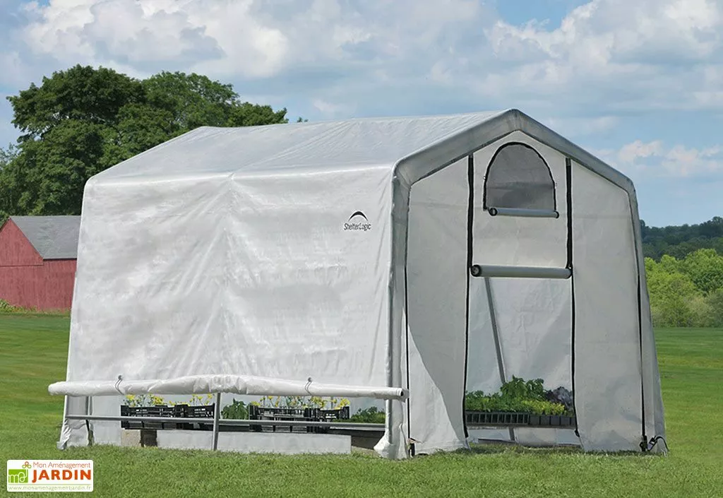 Shelter Logic Serre De Jardin Souple Avec Aérations En Polyéthylène Et Acier 9 M² 6 Shelter Logic Serre De Jardin Souple Avec Aérations En Polyéthylène Et Acier 9 M² – Image 4