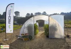 Serre De Jardin Tunnel Richel 4,5x6 Ep 2x180µ 2 Portes