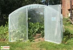 Serre Tunnel Tonneau En Polyéthylène 22,5 M² - 4 Saisons 7,5 X 3 M