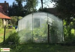 Serre Tunnel Tonneau En Polyéthylène 18 M² - 4 Saisons 6 X 3 M -Jardinage Soldes serre jardin tunnel polyethylene tonneau 4 saisons 3m 2 2