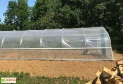 Serre Tunnel Tonneau En Polyéthylène 45 M² - 5ème Saison 9 X 5 M