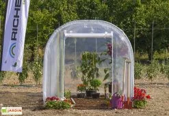 Serre De Jardin Tunnel Richel 2x3 Pied Droit 2x180µ 1 Porte -Jardinage Soldes serre jardin tunnel richel 2x3m pied droit 1porte 2
