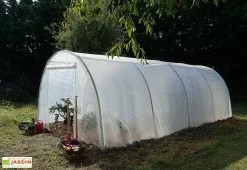 Serre De Jardin Tunnel Richel En Polyéthylène 2 X 180 µ - 2 Portes Zippées (18 M²) -Jardinage Soldes serre jardin tunnel richel polyethylene