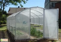Serre Tunnel Tonneau En Polyéthylène 18 M² - 4 Saisons 6 X 3 M