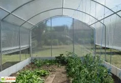 Serre Tunnel Tonneau En Polyéthylène 22,5 M² - 4 Saisons 7,5 X 3 M