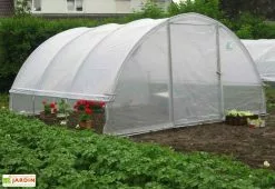 Serre Tunnel Tonneau En Polyéthylène 20 M² - Gothique 4,5 X 4,5 M