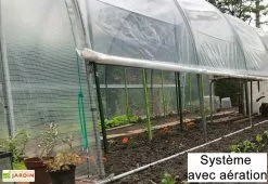 Serre Tunnel Tonneau En Polyéthylène 12 M² - Jardinière 4 X 3 M -Jardinage Soldes serre tunnel jardiniere tonneau polyethylene 3m aerations