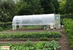 Serre Tunnel Tonneau En Polyéthylène 18 M² - Jardinière 6 X 3 M