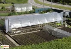 Serre Tunnel Tonneau En Polyéthylène 39 M² - Mini 10,5 X 3,7 M