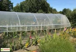 Serre Tunnel Tonneau En Polyéthylène 39 M² - Mini 10,5 X 3,7 M