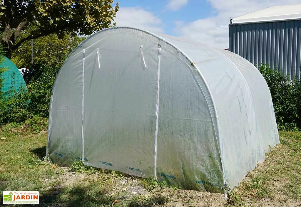 Serre Tunnel Richel En Polyéthylène 2 X 180 µ - 1 Porte Zippée (9 M²) 4 Serre Tunnel Richel En Polyéthylène 2 X 180 µ - 1 Porte Zippée (9 M²) – Image 2