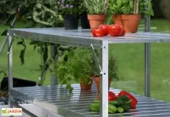 Lams Table 2 Plateaux - Aluminium Laqué Vert