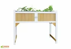 Axi Jardinière Sur Pieds En Bois De Hemlock - 120 X 54 X 94 Cm -Jardinage Soldes table culture bois naturel blanc