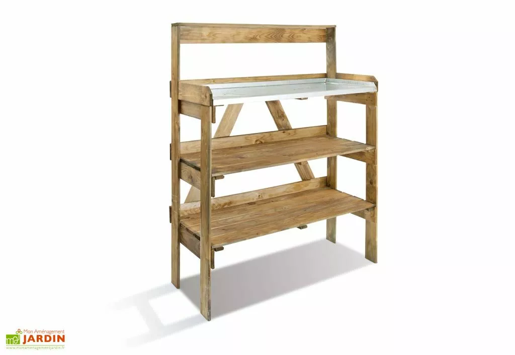 Jardipolys Table De Jardinage En Bois Traité Et Zinc – 100 X 45 X 125 Cm 3 Jardipolys Table De Jardinage En Bois Traité Et Zinc – 100 X 45 X 125 Cm