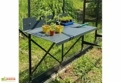 Table De Rempotage En Aluminium Pour Serre Lams – 80 X 50 Cm -Jardinage Soldes table de rempotage aluminium