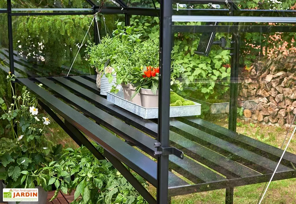 Table De Jardinage Aluminium Pour Serre Halls Qube 610 (64 X 306 Cm) 4 Table De Jardinage Aluminium Pour Serre Halls Qube 610 (64 X 306 Cm) – Image 2