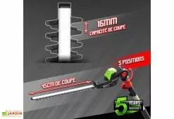 Constructor Taille Haie Sur Perche Sans Fil PowerShared 20V - Sans Batterie -Jardinage Soldes taille haie perche constructor 3