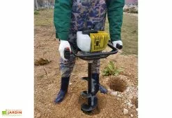 Gardéo Tarière Thermique 52 CC + 3 Mèches -Jardinage Soldes tariere moteur thermique jardin