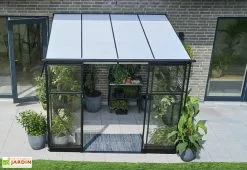 Halls Serre De Jardin Adossée En Verre Trempé Qube Lean-to 68 – 4,7 M² -Jardinage Soldes toit polycarbonate serre jardin murale qube