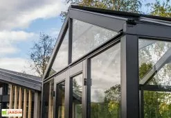 Stali Serre De Jardin En Bois Et Verre Trempé – Myosotis -Jardinage Soldes toiture verre trempe serre jardin bois stali