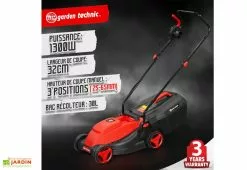 Elem Garden Tondeuse électrique 1300 W + Coupe-bordure électrique 250 W -Jardinage Soldes tondeuse electrique 1300w elem garden tde3213cb22