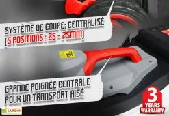 Elem Garden Tondeuse à Gazon Électrique 1800 W – 40 Cm Bac Récolteur 40 L -Jardinage Soldes tondeuse electrique 1800w elem garden tde1840p hauteur coupe reglable