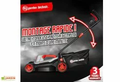 Elem Garden Tondeuse Electrique 1500W 37cm -Jardinage Soldes tondeuse gazon electrique elem garden tde1537p montage facile