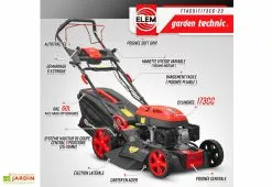 Elem Garden Tondeuse Thermique Autotractée 173 CC Démarreur électrique – 50 Cm -Jardinage Soldes tondeuse thermique autotractee elem garden ttac51t173es 23