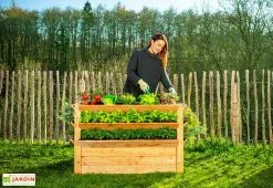 Westmann Tour De Culture Verticale En Bois De Mélèze 91 X 124 X 73 Cm -Jardinage Soldes tour culture verticale bois meleze