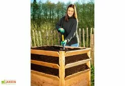 Westmann Tour De Culture Verticale En Bois De Mélèze 91 X 124 X 73 Cm -Jardinage Soldes tour culture verticale bois meleze potager