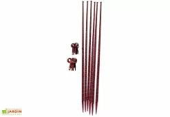 Tuteur Avec Attaches Mikado Cerise 150 Cm (Lot De 6)