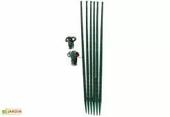 Tuteur Avec Attaches Mikado Vert Foncé 150 Cm (Lot De 6)