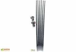 Lot De 6 Tuteurs Avec Attaches 180 Cm - Mikado -Jardinage Soldes tuteurs attaches anthracite