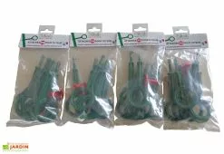Tuteur Avec Attaches Mikado Vert Foncé 150 Cm (Lot De 6) -Jardinage Soldes tuteurs tomate 150cm plastique mikado france attaches vert 2