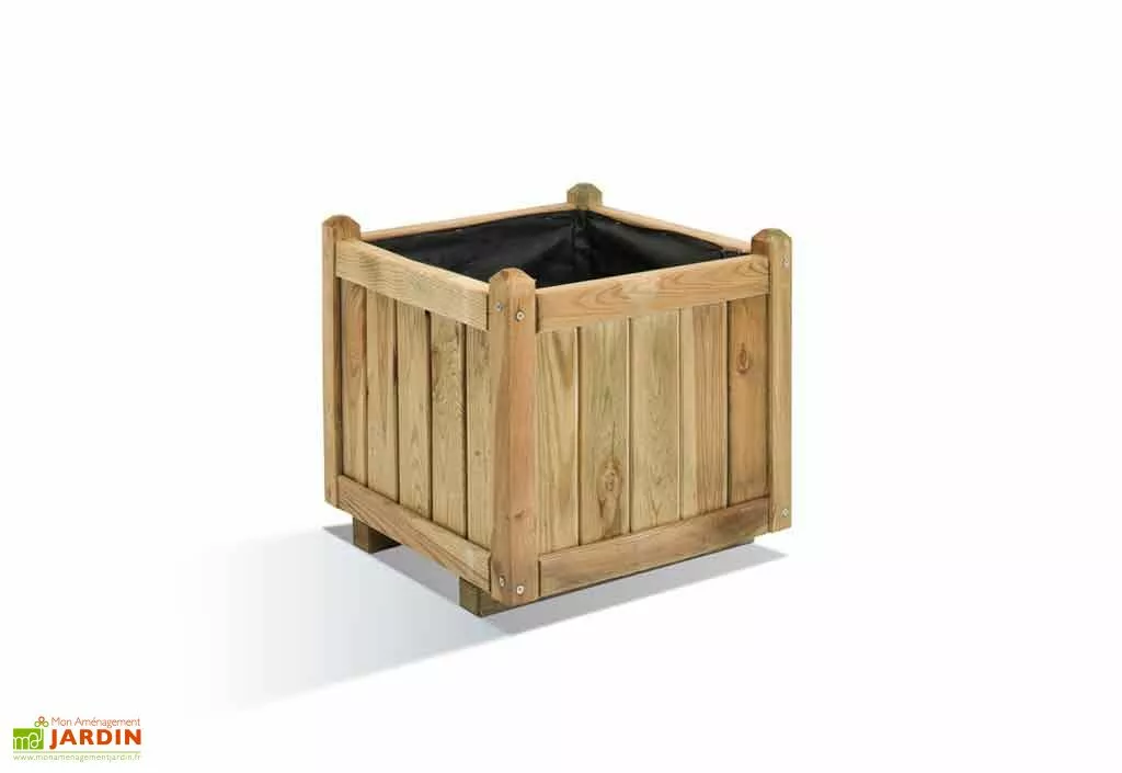 Jardipolys Bac à Fleurs Vendôme 50 (46x46x44) 3 Jardipolys Bac à Fleurs Vendôme 50 (46x46x44)