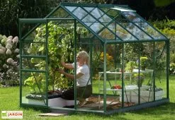 Serre De Jardin En Verre Trempé Lams 4,9 M² - Allium Vert