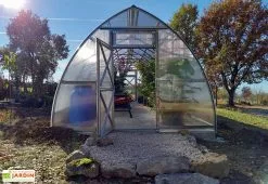Westmann Serre De Jardin En Polycarbonate Et Acier Galvanisé -Jardinage Soldes vue avant serre jardin